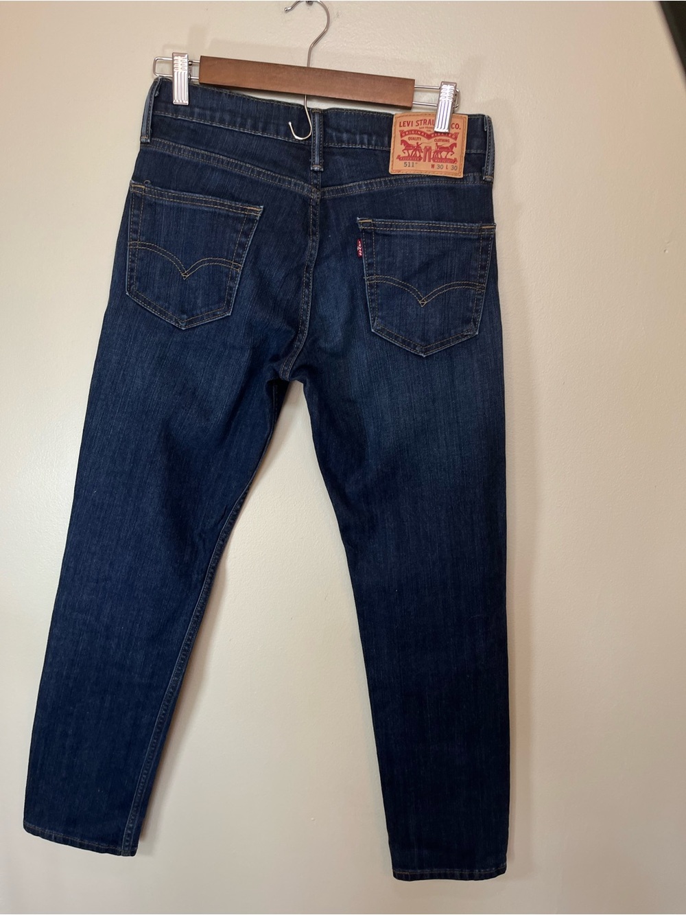 Levi's 511 Slim Fit Jeans Dark Wash Blue W30 L30 Excellent Condition